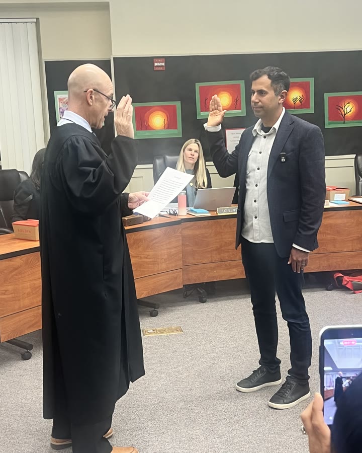 Sworn in as an RUSD trustee, 2026